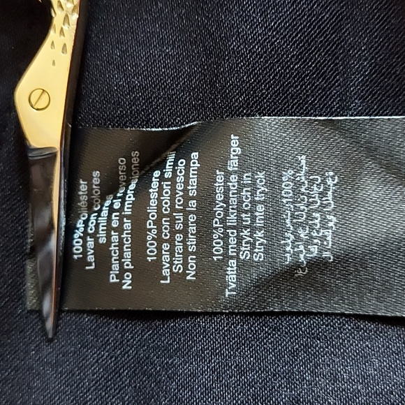 Nasty Gal NWT Black Satin Bird Embellished Wide Leg Cargo Pants Size 14 - Picture 9 of 9